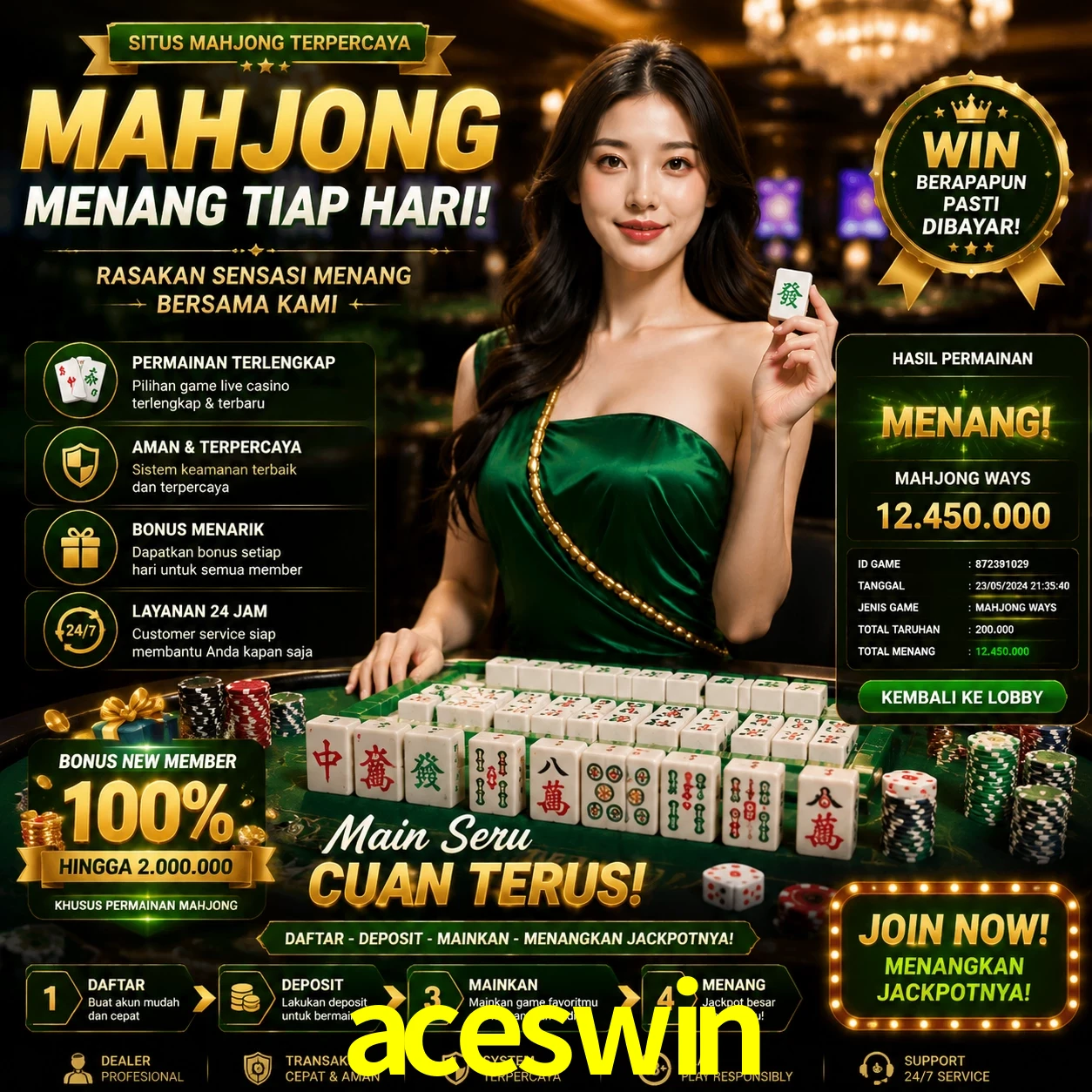 Cashback VIP aceswin - reembolso semanal